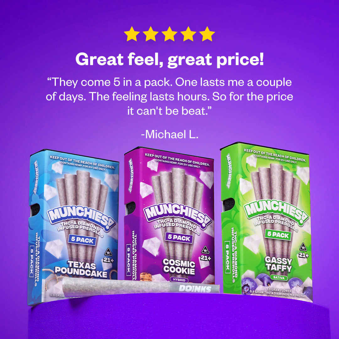 1g THCA Diamond 5-Pack Prerolls Family Pack