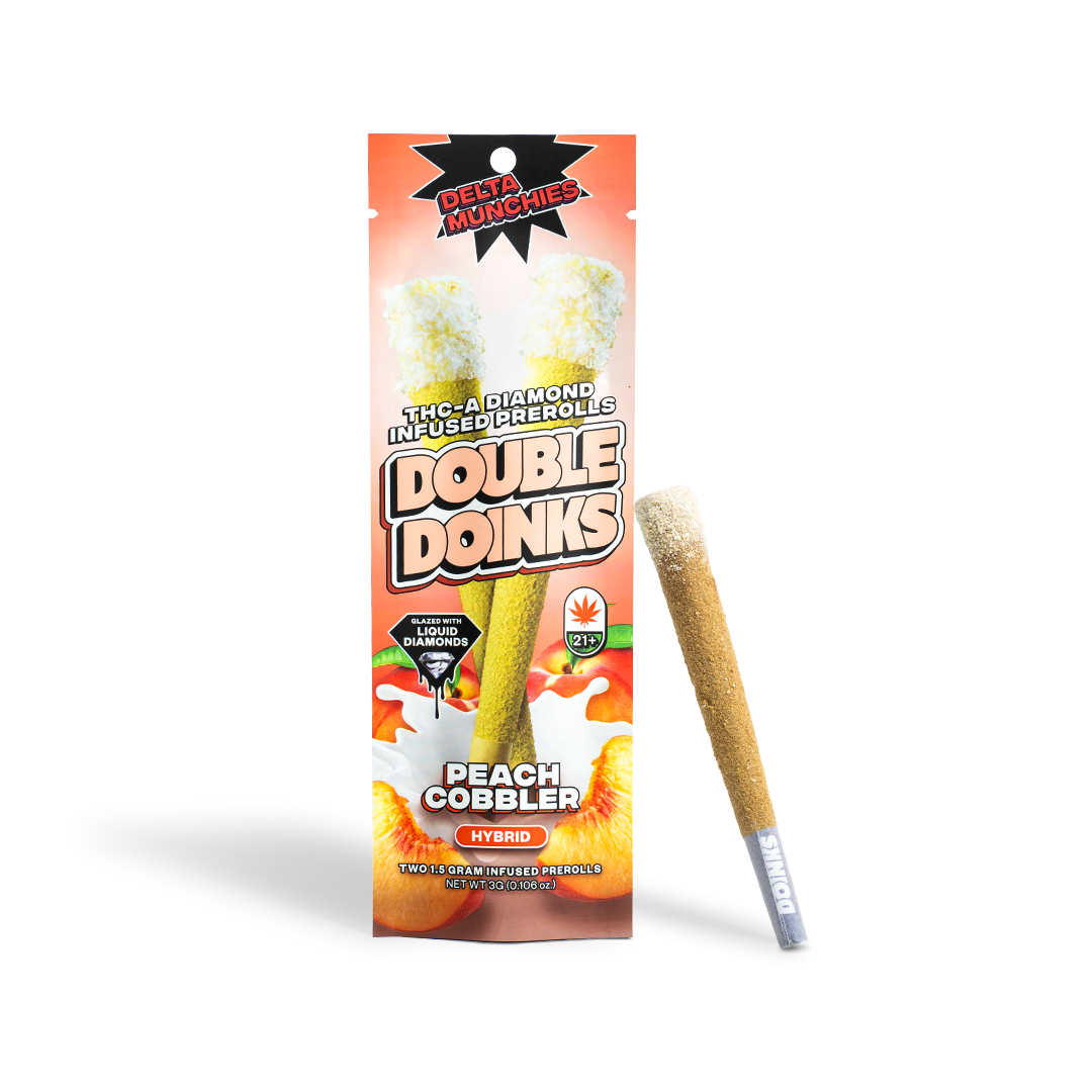 Peach Cobbler - Double Doinks THCA Prerolls (2-Pack)
