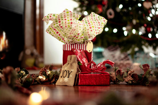 Christmas ornaments and gift boxes