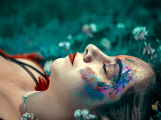 Person in a peaceful, vivid dream state after taking CBD