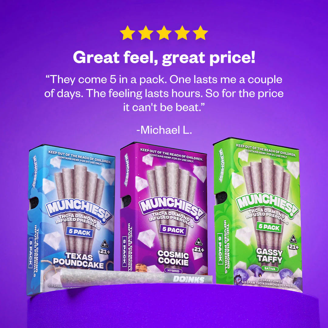 1g THCA Diamond Prerolls (5 Pack)