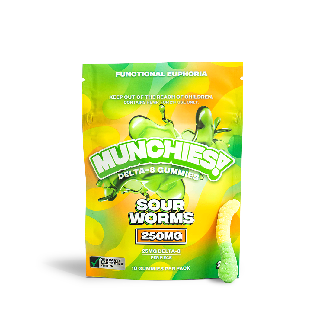 Sour Worms - Delta 8 Gummies
