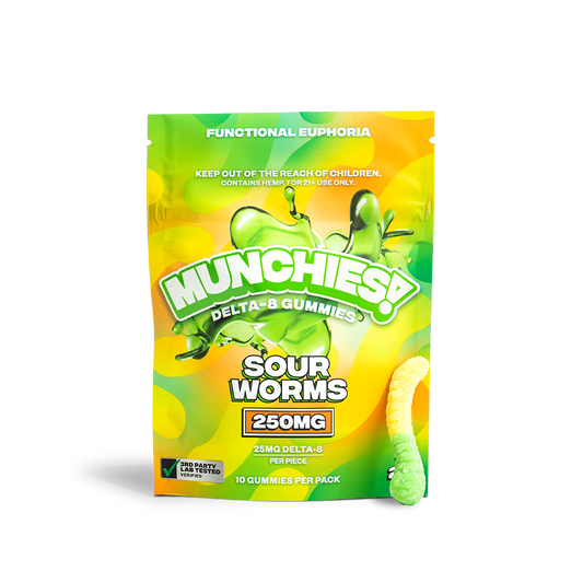 Sour Worms - Delta 8 Gummies