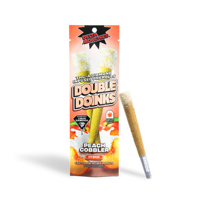 Peach Cobbler - Double Doinks THCA Prerolls (2-Pack)
