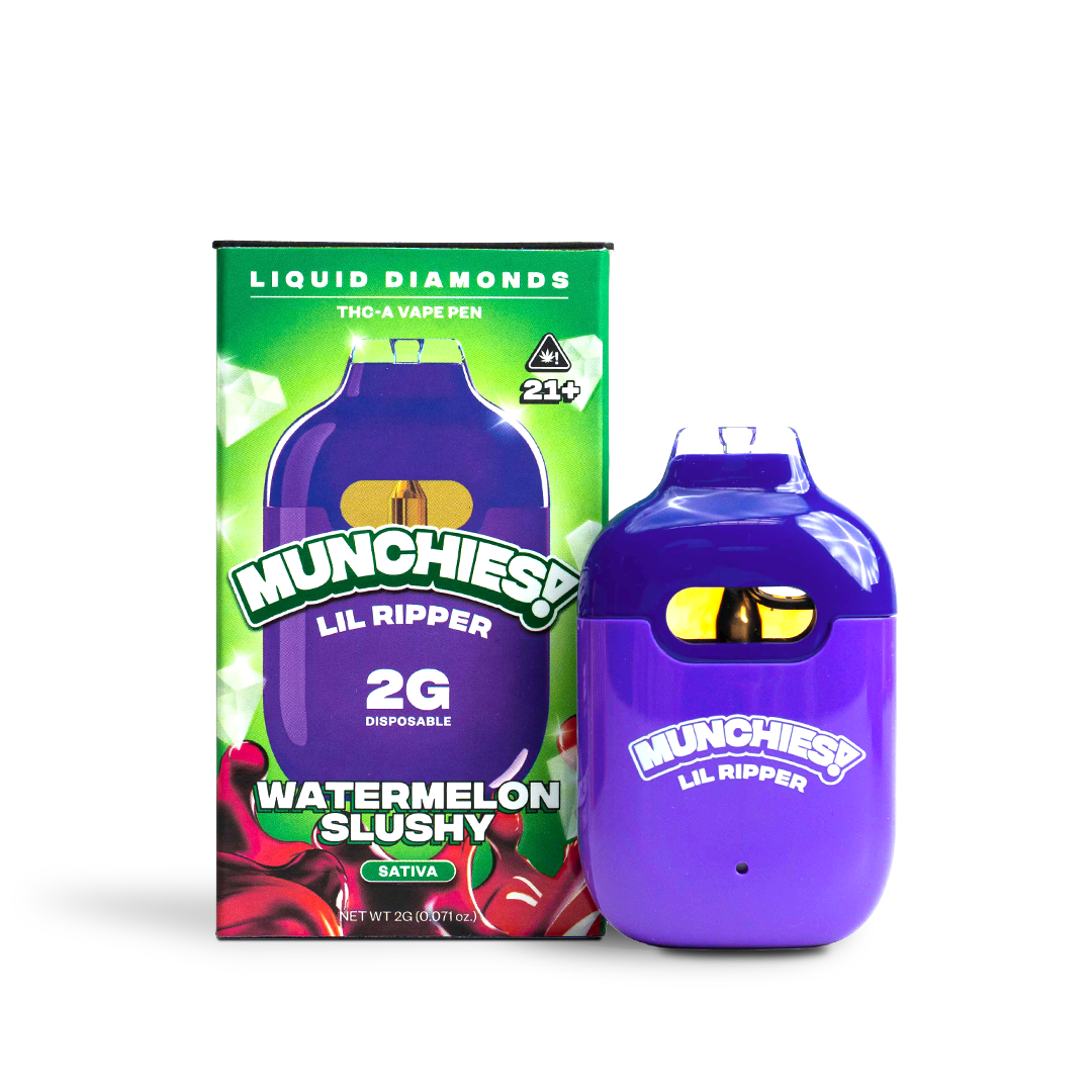 2g Lil Ripper Liquid Diamond THCA Vape | Competitive Pricing | Subscribe To Save 15% | Free Shipping $99+ | 30-Day Returns | Federally Compliant Cannabis Products - Watermelon Slushy (Sativa) / 1 Pack | Munchies! 2g Lil Ripper Liquid Diamond THCA Vape | Competitive Pricing | Subscribe To Save 15% | Free Shipping $99+ | 30-Day Returns | Federally Compliant Cannabis Products - Watermelon Slushy (Sativa) / 1 Pack | Munchies!