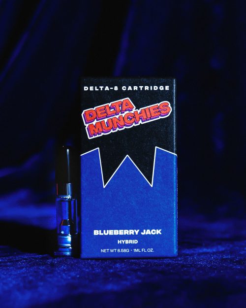 Delta Munchies Delta 8 Blueberry Jack Cart product image with blue background
