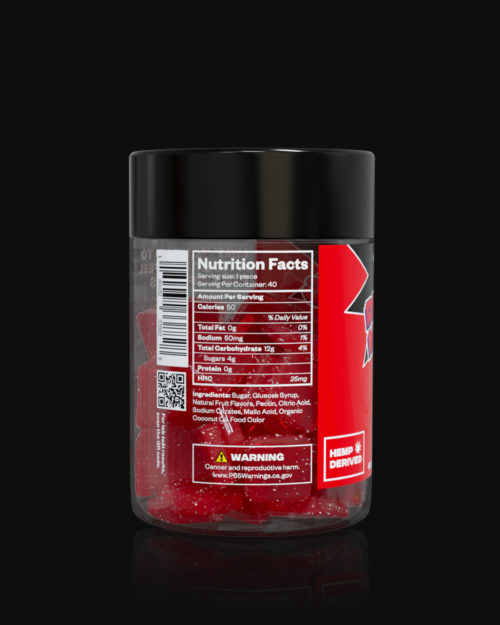 Delta Munchies 1000mg HHC Gummies Fruit Punch Nutrition Label