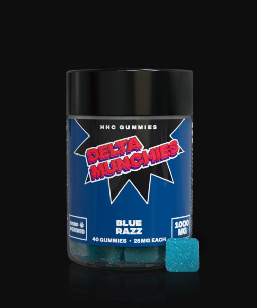 delta munchies 1000mg HHC Gummy with gummy Outside Blue Razz