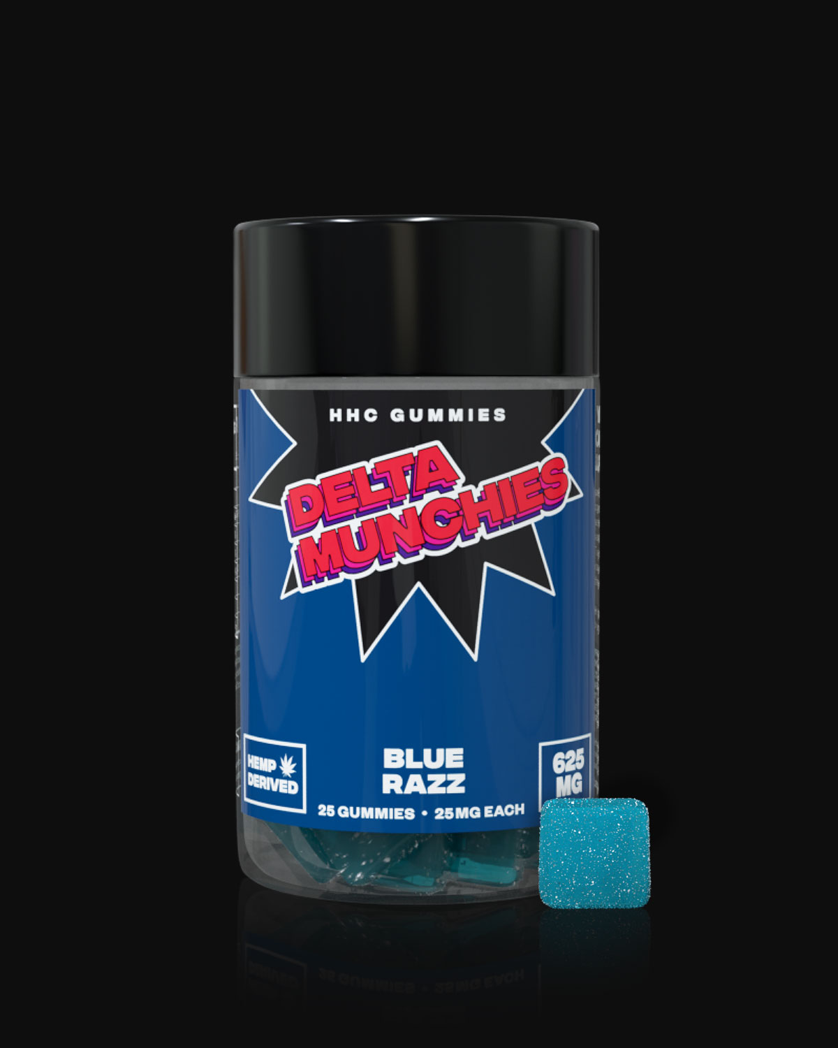 delta munchies 625mg HHC Gummy with gummy Outside blue razz