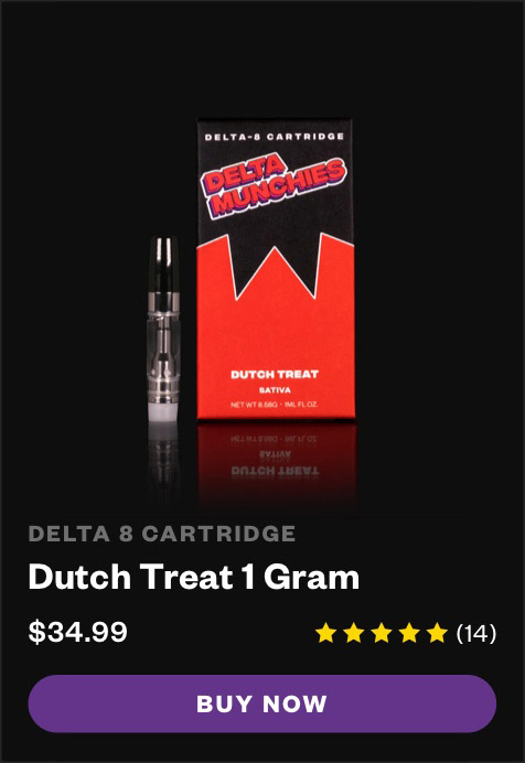 Dutch Treat 1 gram delta 8 cartridge buy now button