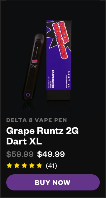 Grape Runtz 2g delta 8 disposable vape Dart Buy Now Button