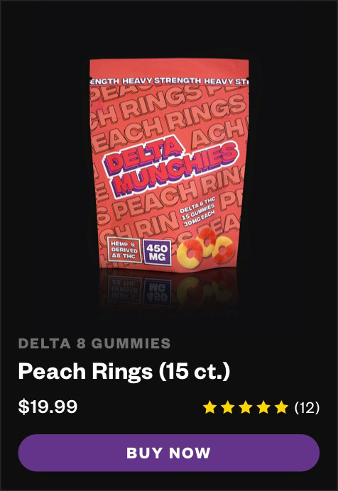 Delta Munchies Delta 8 THC Peach Rings Buy Now Button