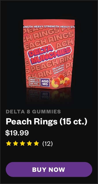 Delta Munchies Delta 8 THC Peach Rings Buy Now Button