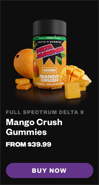 Delta Munchies Mango Crush Full Spectrum Delta 9 Gummies