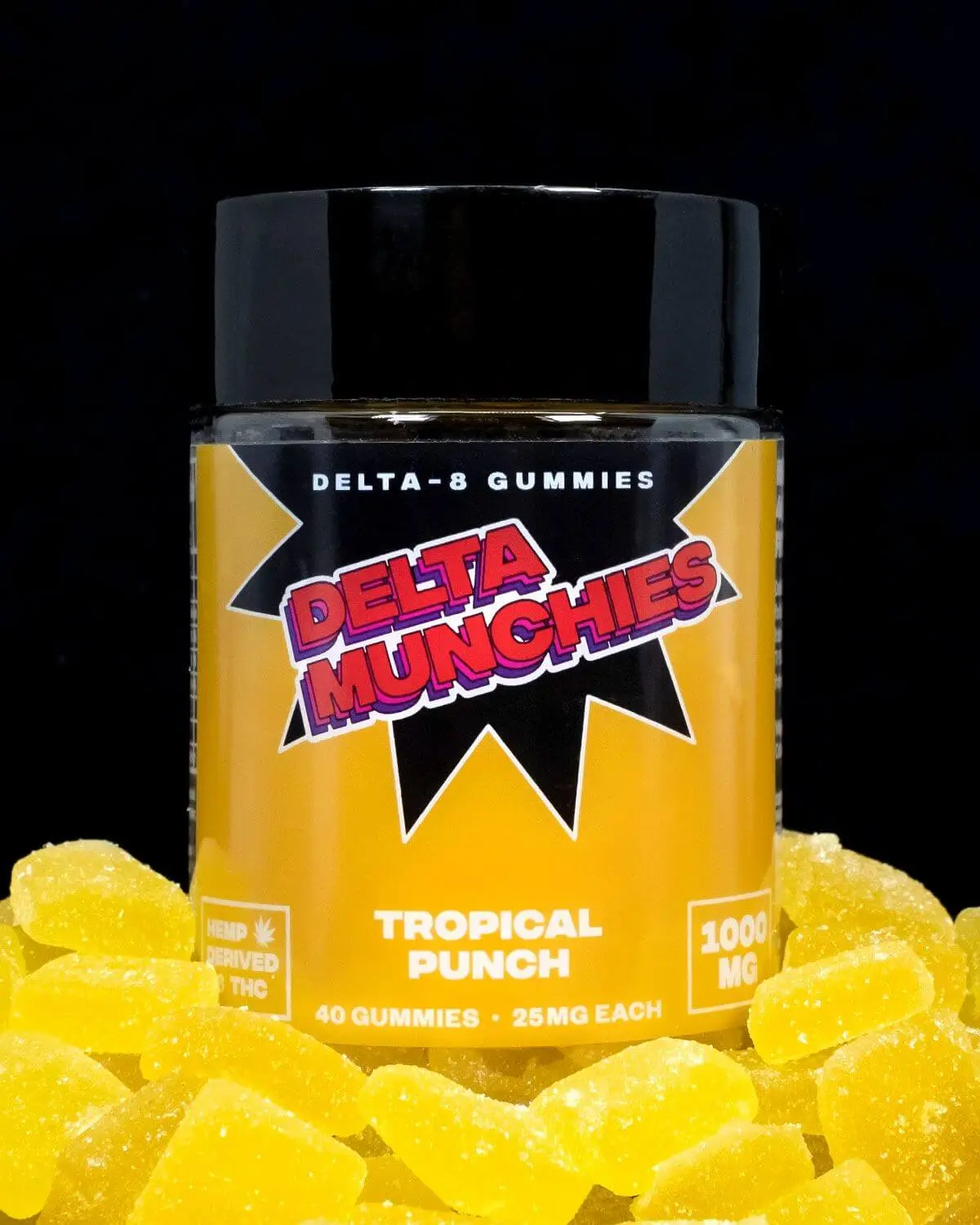 Delta Munchies 1000mg Delta 8 Gummies tropical punch