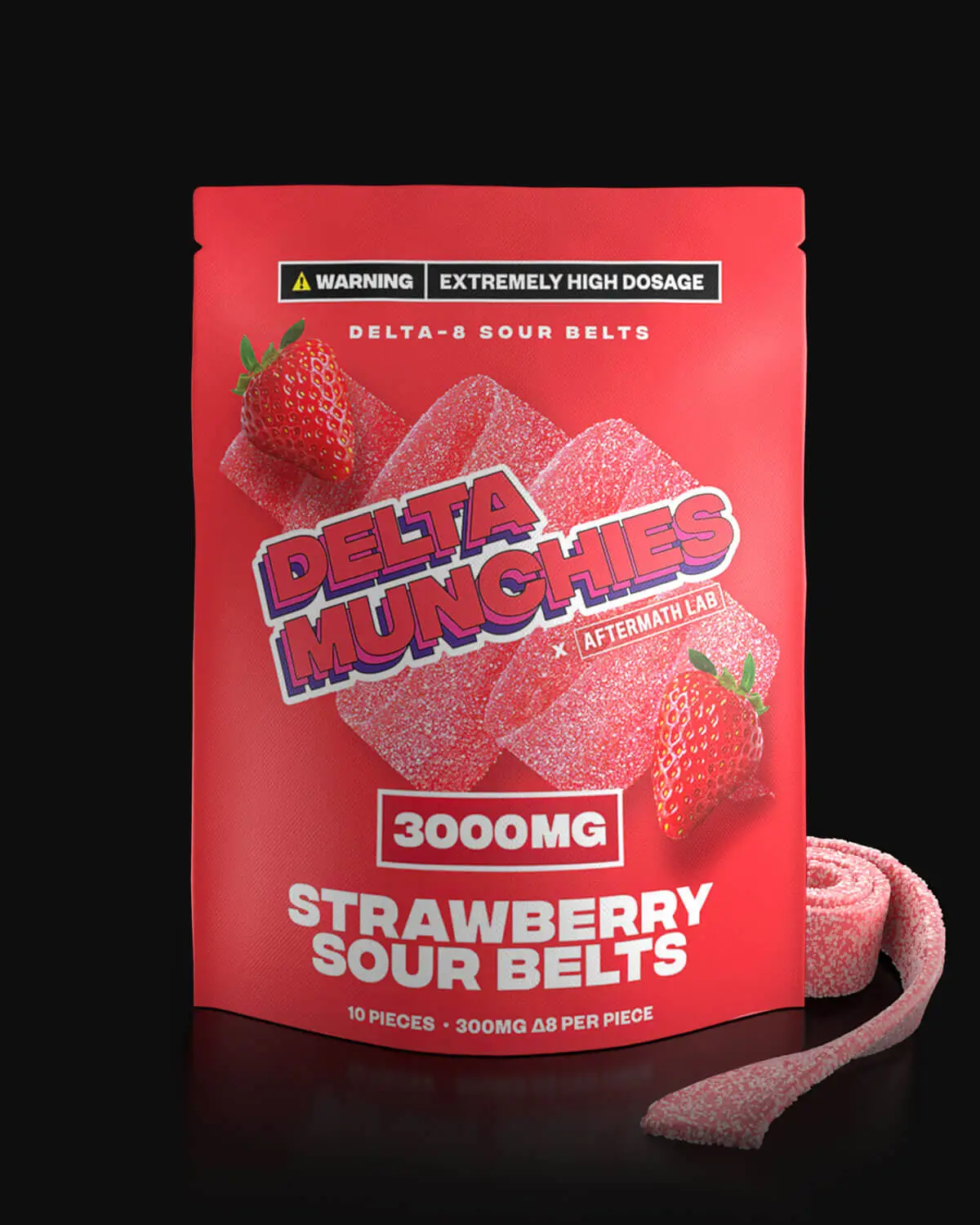 (SOLD OUT) Strawberry Sour Belt 3000mg Delta 8