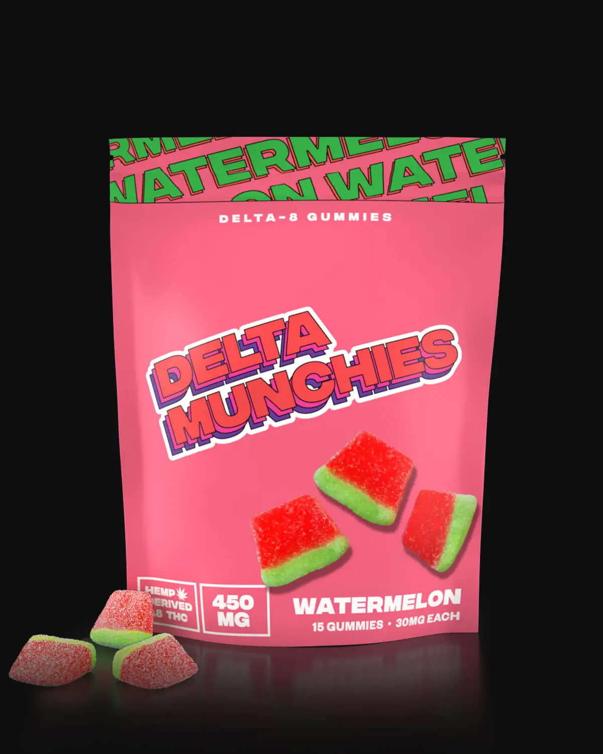 (SOLD OUT) Watermelon 15ct. Delta 8 Gummies