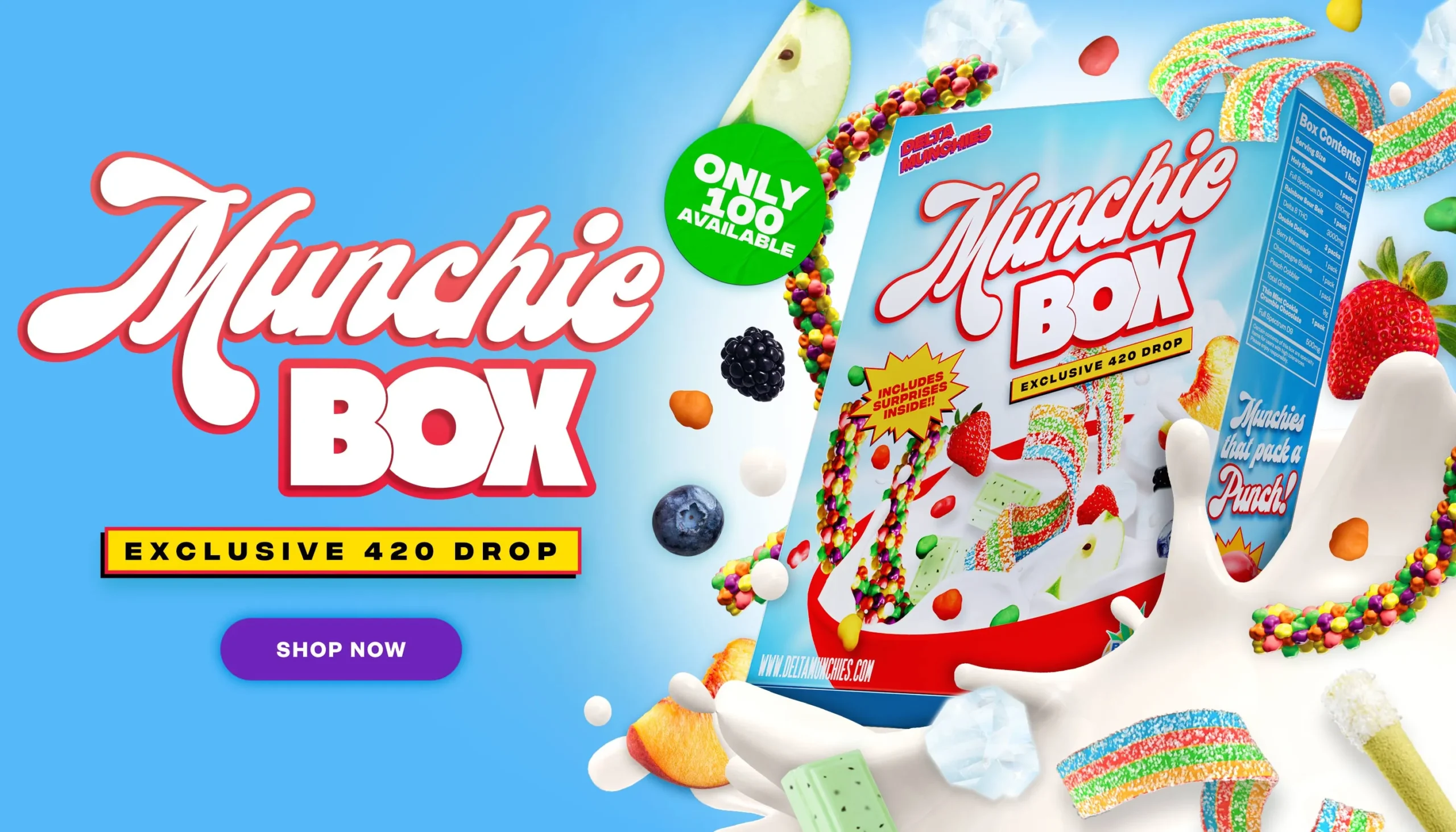 Delta Munchies 420 exclusive munchie box. shop now