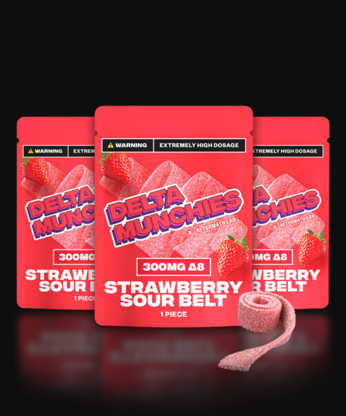Delta Munchies 900mg strawberry sour belt bundle