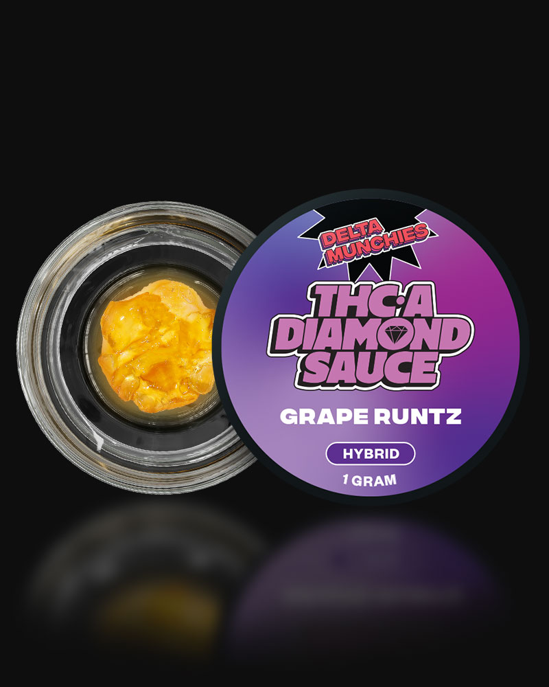 Delta Munchies 1g THCA diamond dabs THCA diamond sauce grape runtz