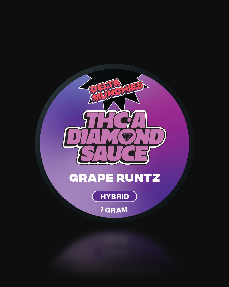 Delta Munchies 1g THCA diamond dabs THCA diamond sauce grape runtz